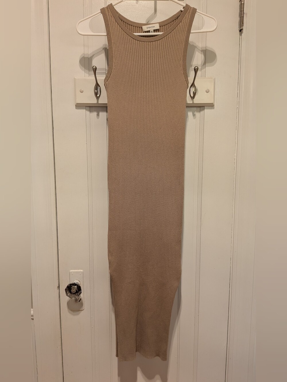 Babaton Ribbed Tank Maxi Skirt - Taupe